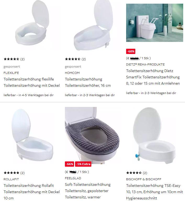 Toilettensitzerhöhung bei Otto im Vergleich